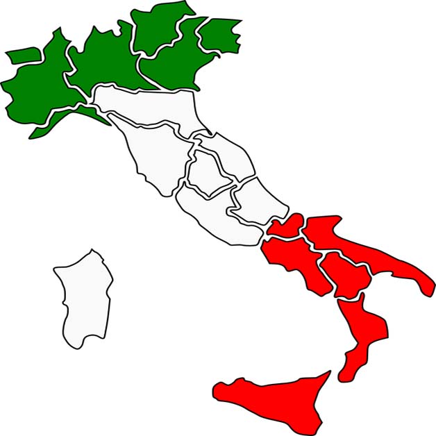 IItalian regions map Italian regions map